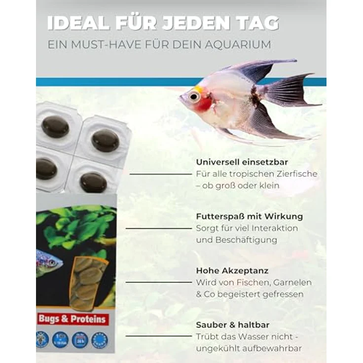 Dupla Gel-O-Drops 24 Bugs & Proteins, Geleefischfutter für tägliche Fütterung, 12 x 2 g, nährstoffreich, leicht dosierbar, ungekühlt lagerbar – Bild 4