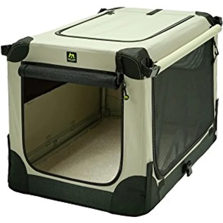 MAELSON Hunde-Transportbox Soft Kennel faltbare Hundebox / Tier Transportbox Beige, in 5 Größen erhältlich, stabil und wasserabweisend – Bild 1
