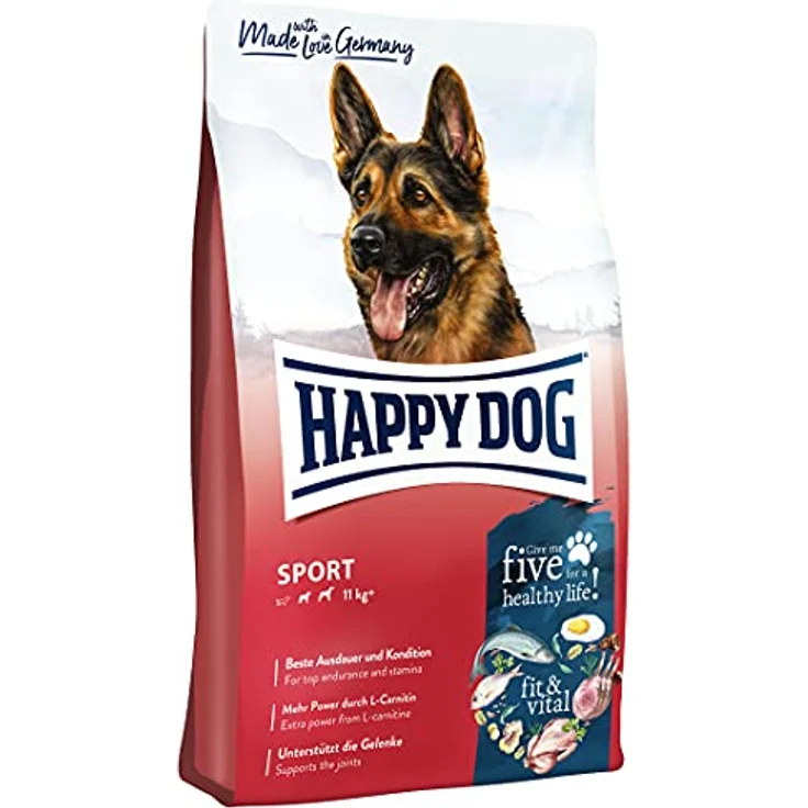 Happy Dog Supreme fit & vital Sport, Alleinfutter für aktive Hunde im Leistungsbereich, 14 kg, aus hochwertigen Rohstoffen, ohne künstliche Zusatzstoffe, made in Germany – Bild 1