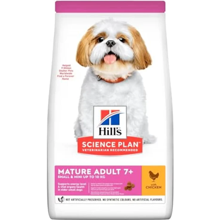 Hill's Science Plan Small & Miniature Senior 7+, Trockenfutter für Hunde, Huhn, 3 kg, unterstützt Herz- und Nieren­gesundheit – Bild 1