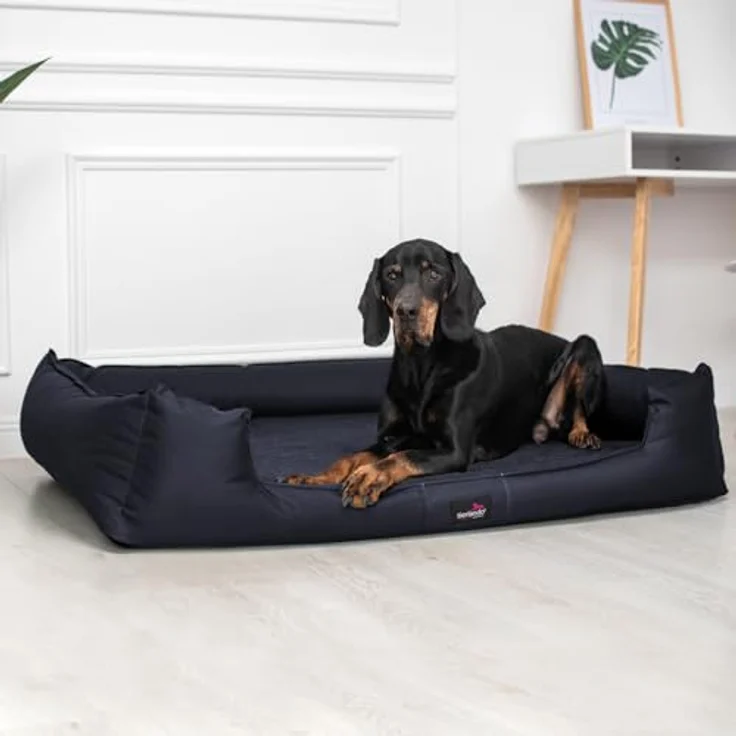 tierlando® Hundebett GOOFY VISCO, Orthopädisch, Polyester, inkl. Matratzenschoner, Grau – Bild 3