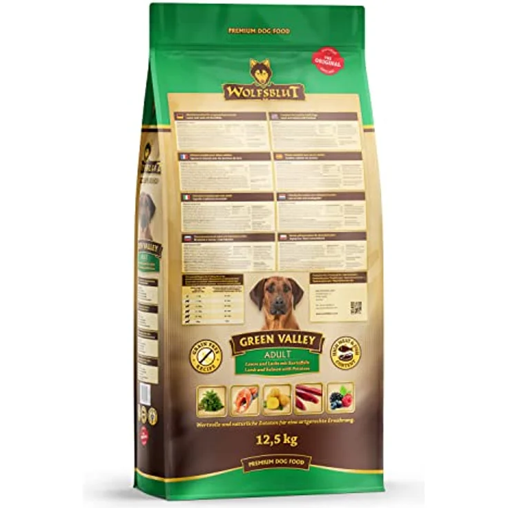 WOLFSBLUT Trockenfutter Hund Green Valley Adult, Lamm & Lachs mit Kartoffeln, 12,5 kg, ohne Getreide, mit Superfoods – Bild 2