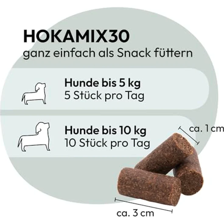 Grau - HOKAMIX30 Snack Petit Veggie, gesunder vegetarischer Hundesnack mit 30 Kräutern, 800g Packung – Bild 4