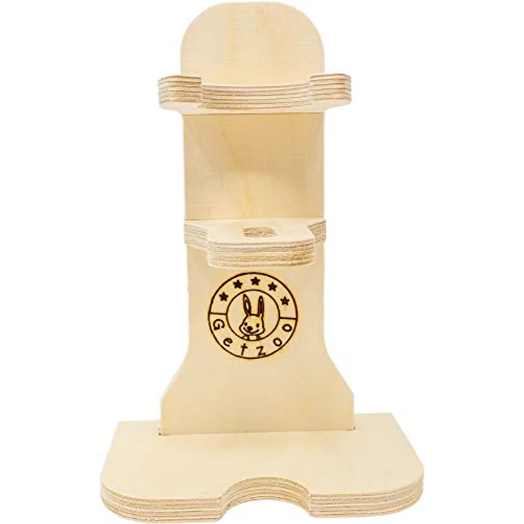 Getzoo Tränke aus Holz + Classic Trinkflasche 75 ml, robuste Nagertränke mit Naturholz-Halterung, einfache Handhabung & langlebige Qualität – Bild 4