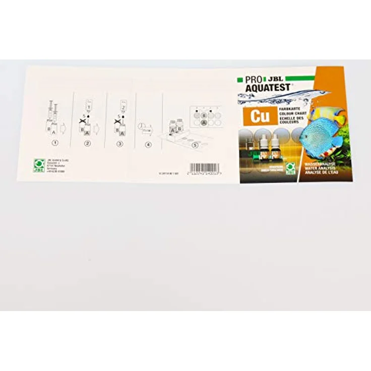 JBL ProAquaTest Cu Kupfer Wassertest-Set für Süß-/Meerwasser-Aquarien und Teiche, inkl. Reagenzien und Glasküvetten, ca. 50 Tests – Bild 5