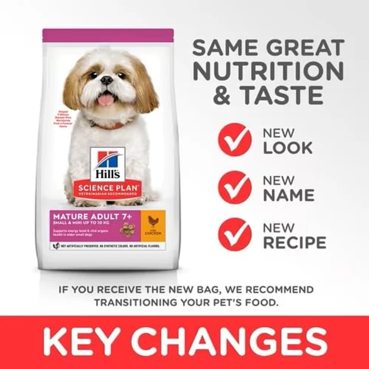 Hill's Science Plan Small & Miniature Senior 7+, Trockenfutter für Hunde, Huhn, 3 kg, unterstützt Herz- und Nieren­gesundheit – Bild 2