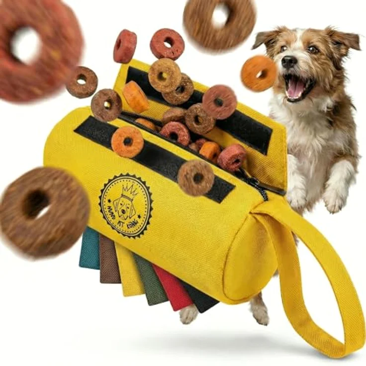 HUND IST KÖNIG Futterdummy für Hunde, Apportierbeutel mit 0,7L Volumen, wasserabweisend, inklusive Trainings-eBook für effektives Hundetraining – Bild 1
