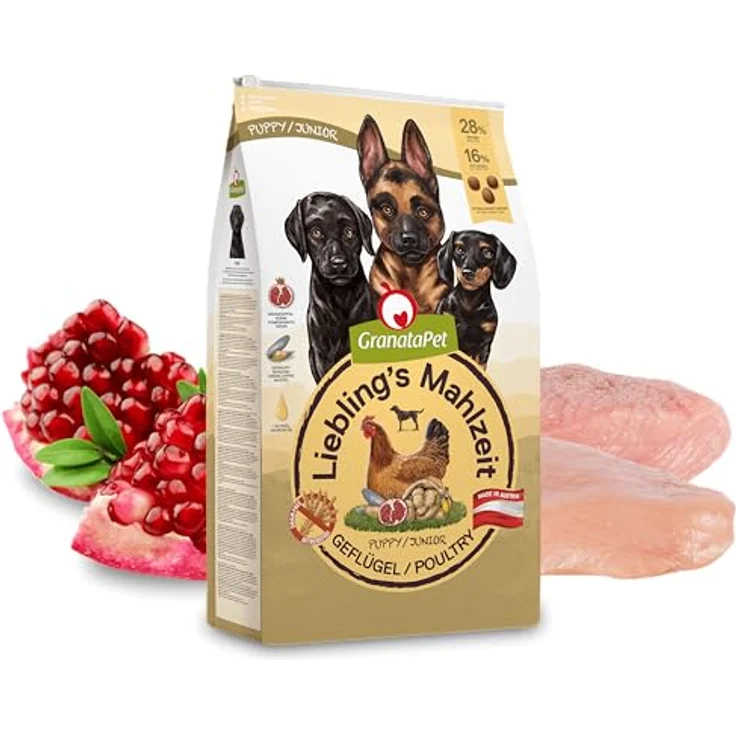 GranataPet Liebling's Mahlzeit Geflügel Junior, Trockenfutter für Hunde ohne Getreide & Zuckerzusätze, Alleinfuttermittel, 10 kg – Bild 2