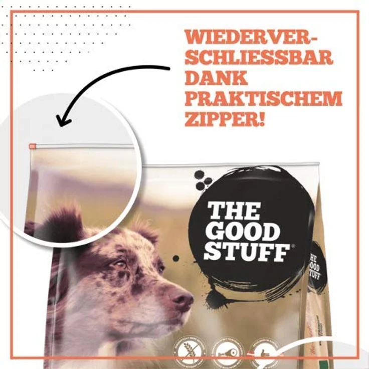 The Goodstuff Puppy und Junior Huhn, Trockenfutter für Hunde bis 14 Monate, 12,5kg, hoher Fleischanteil, reich an Vitaminen – Bild 2