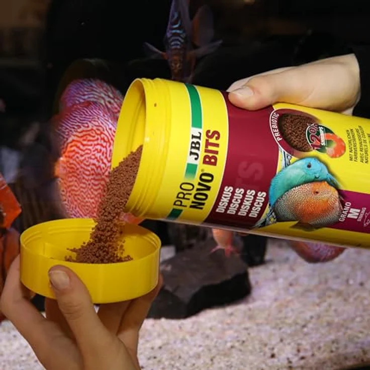 JBL PRONOVO BITS GRANO, Hauptfutter-Granulat für Diskus und Buntbarsche, Größe M, 1000 ml, hochwertige Rohstoffe, gesunde Verdauung – Bild 3