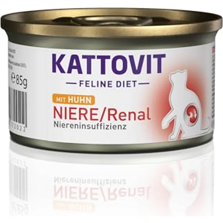 Kattovit Feline Diet Niere/Renal Huhn, 85 g - Unterstützung der Nierenfunktion, 12 Stück – Bild 2