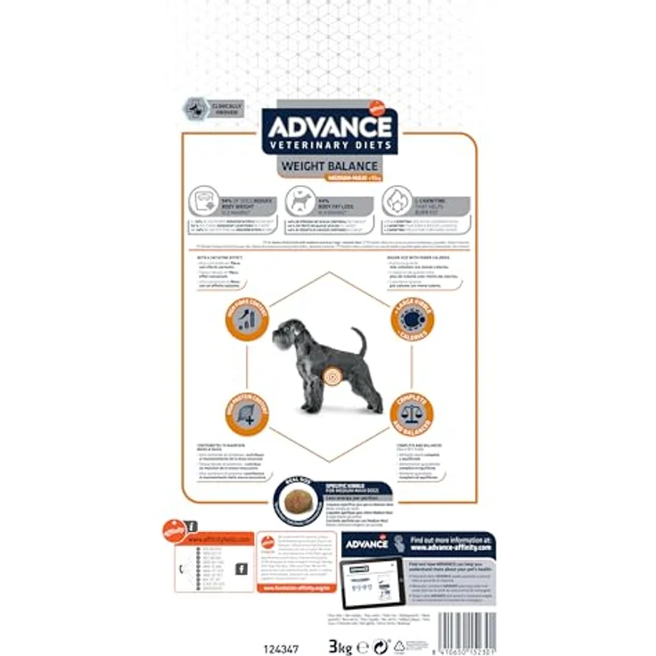 affinity ADVANCE VETERINARY DIETS Obesity Management Trockenfutter für Hunde, 3 kg, hoher Proteingehalt, reduzierter Fettgehalt, mit Omega-3-Fettsäuren – Bild 4