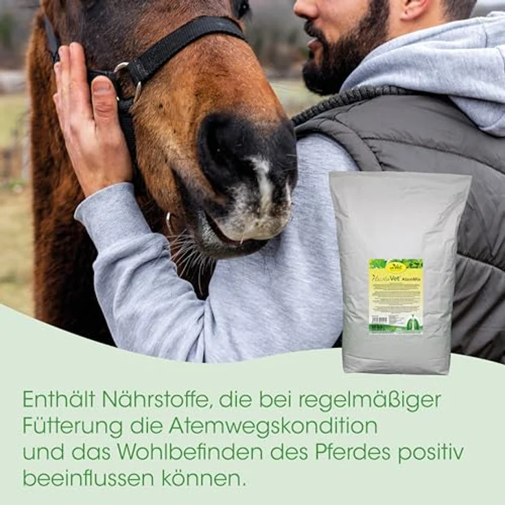 cdVet HustaVet AtemMix, Ergänzungsfuttermittel für atemwegsempfindliche Pferde, 700 ml mit Bronchialkräutern – Bild 7