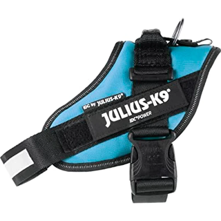 Julius-K9 IDC-Powergeschirr aquamarine, Hochwertiges Sattelgeschirr für Hunde mit ergonomischer Passform und reflektierenden Details – Bild 3
