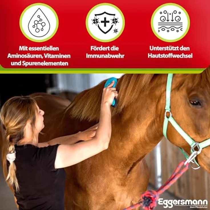 Eggersmann Mein Pferdefutter Profi Haut Kur 1 kg, Konzentrat mit Bierhefe, Kieselgur & Kräutern zur Unterstützung der Hautregeneration & Immunabwehr für Pferde & Ponys – Bild 3