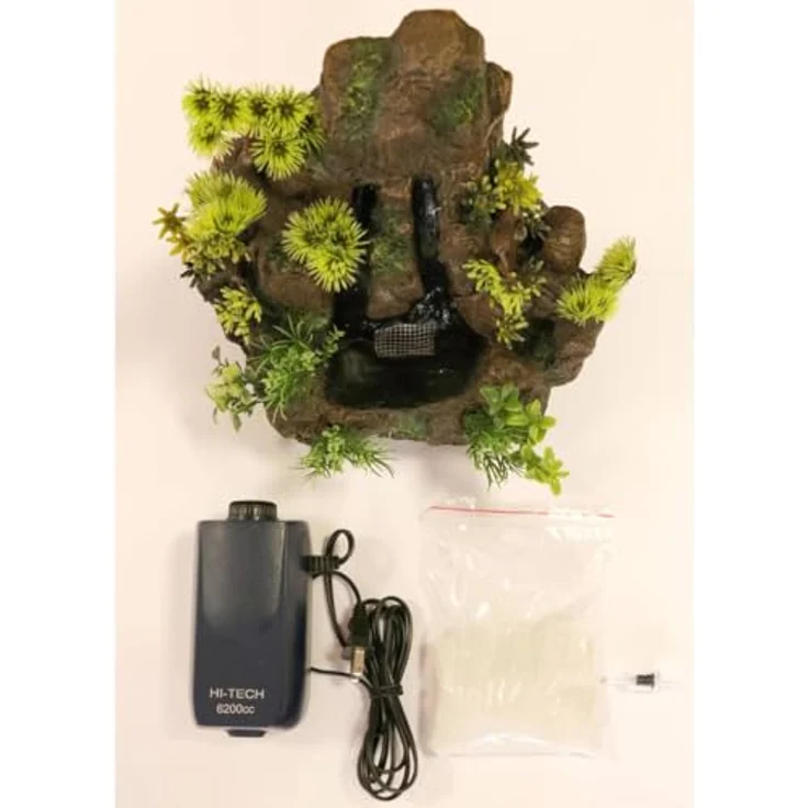 EBI Aqua Della Waterfall Forrest Rock S, Aquarium Dekoration mit Wasserfalleffekt, ungiftig für Süß- und Meerwasseraquarien – Bild 2