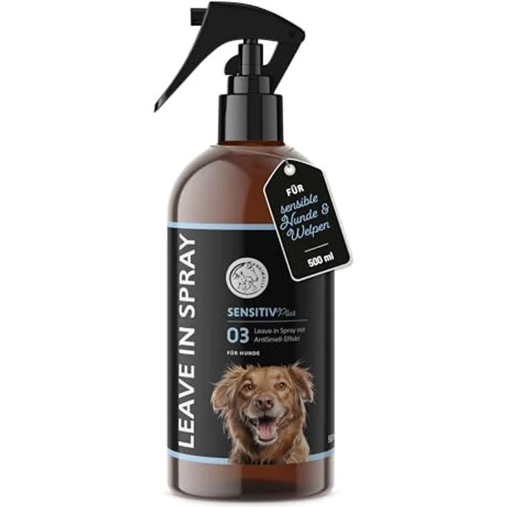 Annimally Sensitiv Plus Leave-In Spray, natürliche Kämmhilfe & Glanzspray für sensible Hunde & Welpen, pH-neutral, ohne Silikone und Parabene, 500 ml – Bild 1