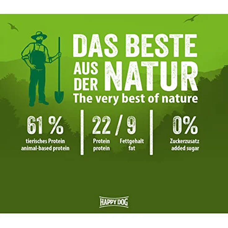 Happy Dog NaturCroq Lamm und Reis, Hunde-Trockenfutter mit Omega-3 und 6-Fettsäuren, 4kg – Bild 3