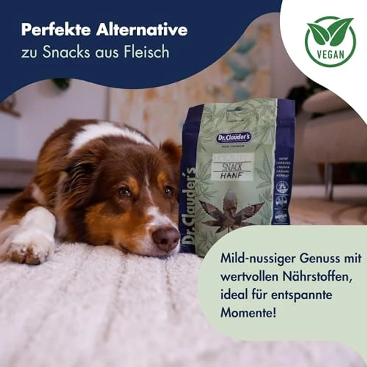 Dr.Clauder's Trainee Snack Hanf, ballaststoffreiche Leckerlis mit Omega-3 und Omega-6 für Hunde und Katzen, getreidefrei, 80g Frischebeutel – Bild 5