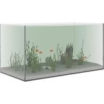 vidaXL Aquarium Transparent 60 x 30 x 30 cm, rechteckiges Glasbecken mit modernem Design, pflegeleicht und vielseitig einsetzbar