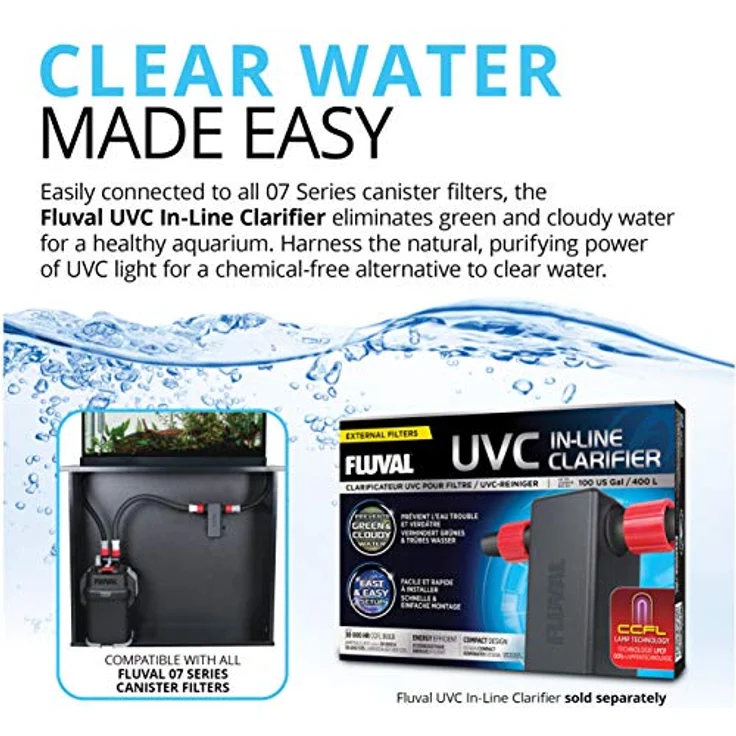 Fluval FL107, Aussenfilter für Aquarien bis 100 l, 550 l/h, italienische Präzisionspumpe, hohe Leistung, geringer Energieverbrauch – Bild 8