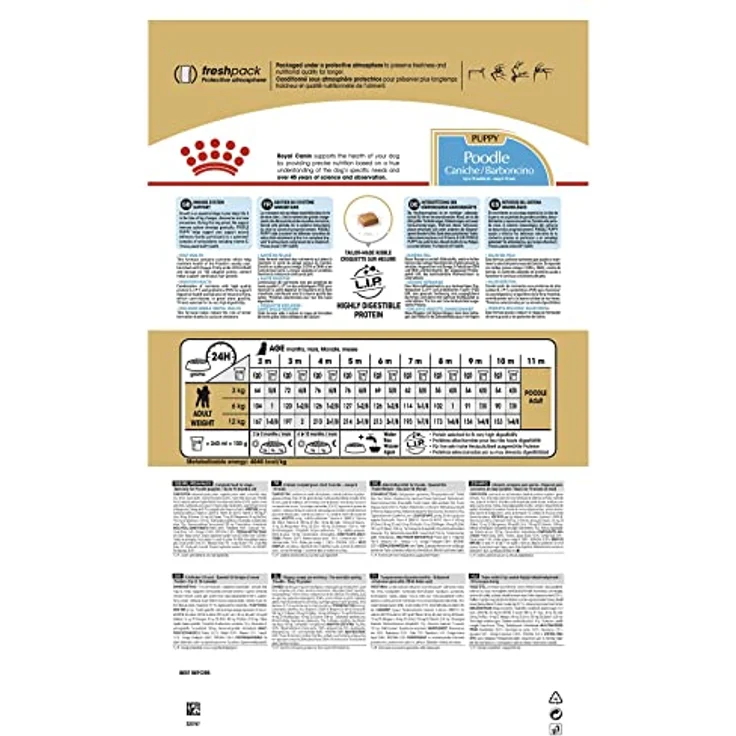 Royal Canin Poodle Puppy, Hundefutter für Pudel-Welpen bis 12 Monate, 3kg mit hochverdaulichen Proteinen und Antioxidanzien – Bild 4