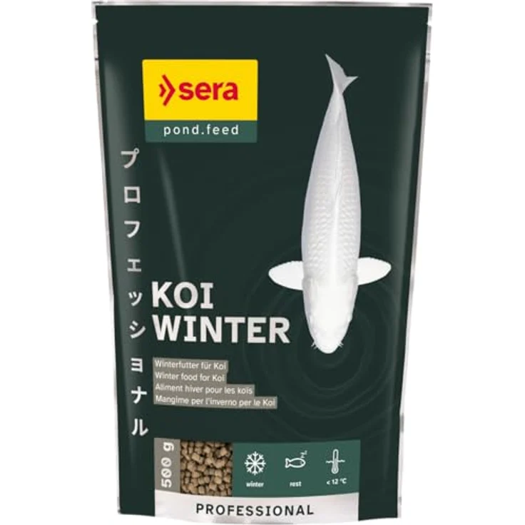 sera Koi Professional Winter 500 g, sinkendes Koifutter für Wassertemperaturen unter 12 °C, leicht verdauliche Rezeptur mit reduziertem Kohlenhydratanteil, stärkt Abwehrkräfte – Bild 1