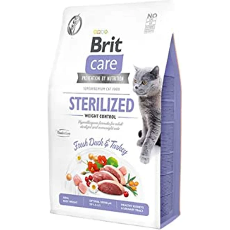 Brit Care GF Sterilized Weight Control, Katzen-Trockenfutter für erwachsene, übergewichtige Katzen, 2 kg – Bild 2