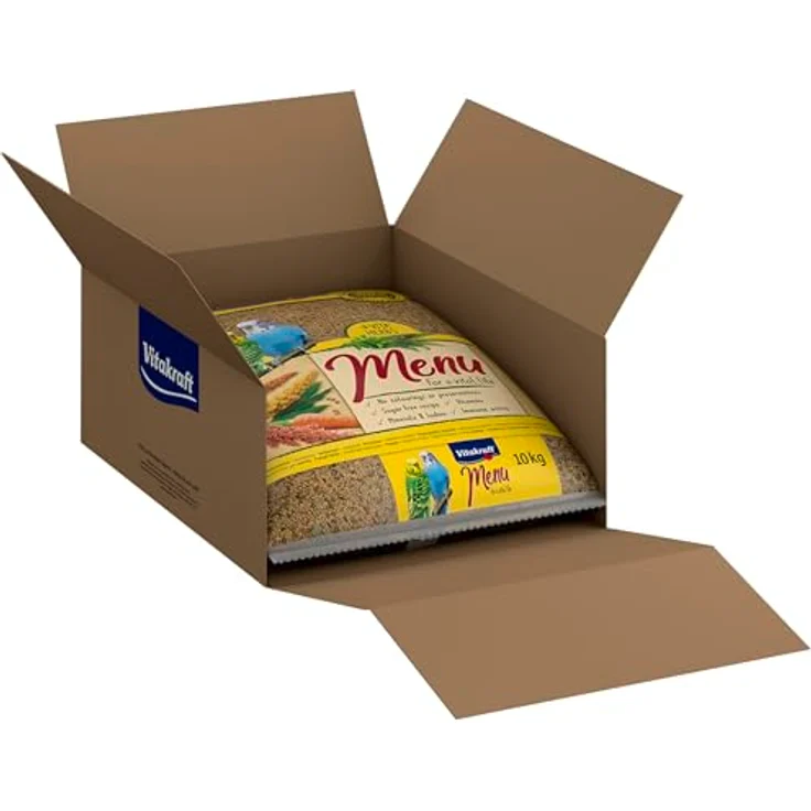 Vitakraft Menü 10kg, Hauptfutter für Sittiche mit Vitaminen, Immun Aktiv Komplex und Kräutern, großpackung – Bild 4