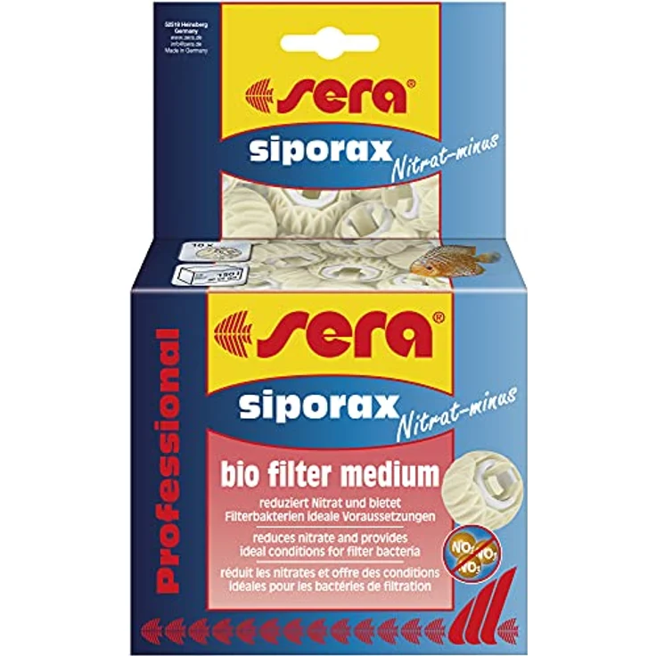 Sera Aquariumfiltermedium siporax Nitrat-minus Professional, biologisches Filtermedium zur effektiven Nitratentfernung, 500 ml – Bild 2