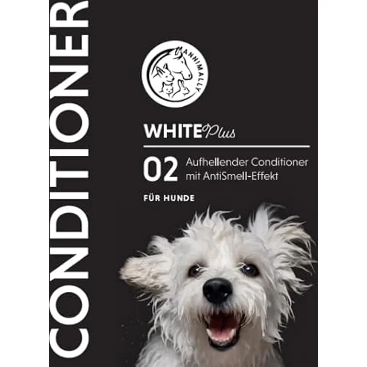 Annimally White Plus Conditioner, Natürliche Fellspülung mit Sheabutter für strahlend weißes Fell, ph-neutrale Pflege ohne Bleichmittel & Parfum - 500 ml – Bild 2