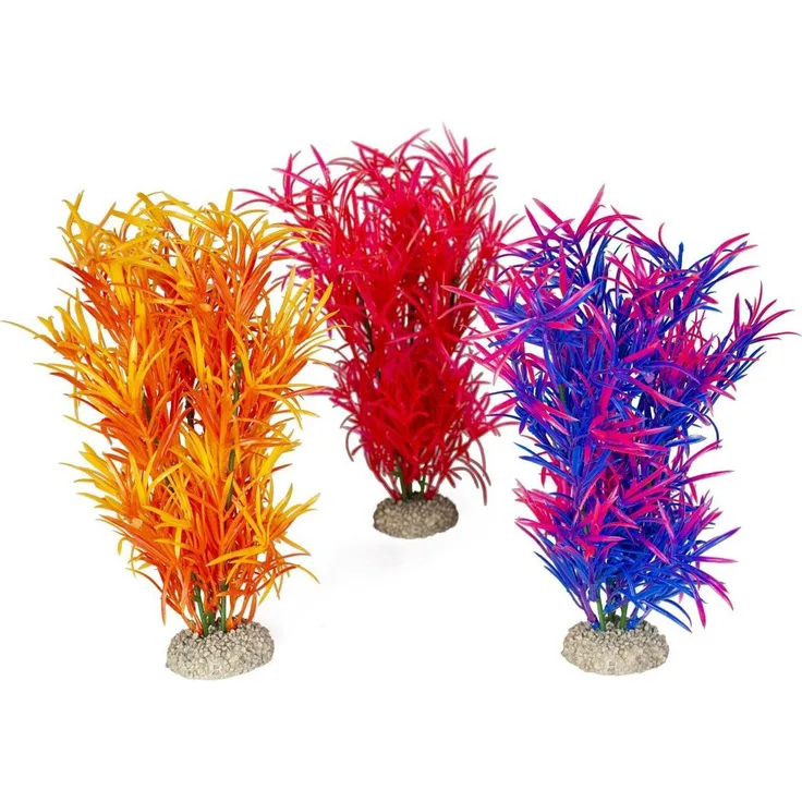 EBI Aqua Della Pflanze Hydrilla Set L, mehrfarbige Kunstpflanze aus flexiblem Kunststoff, Aquarium Dekoration