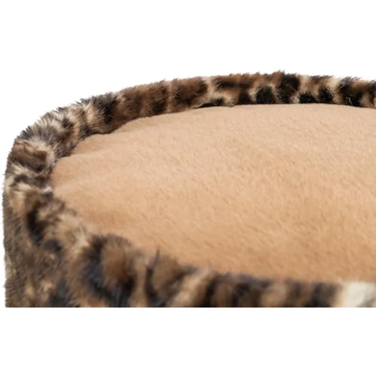 Trixie Kratzhöhle Leo, kuschelige Kratzhöhle mit gemütlichem Bett Ø 38 × 30 cm, braun, stabile Sisalflächen für Katzen, komfortabel und ideal für Krallenpflege - 48180 – Bild 4