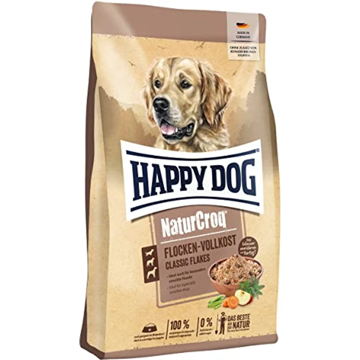 Happy Dog Premium NaturCroq Flocken Vollkost, 10 kg Hundefutter als Futterbrei - artgerechte Ernährung mit ausgewählten Kräutern und Gemüse, für ernährungssensible Hunde und Welpen ab der 4. Lebenswoche – Bild 2
