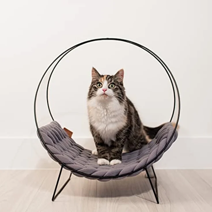 EBI D&D Home Quincy, elegantes erhöhtes Hundebett + Katzenbett aus Korbgeflecht, 34x46 cm – Bild 6