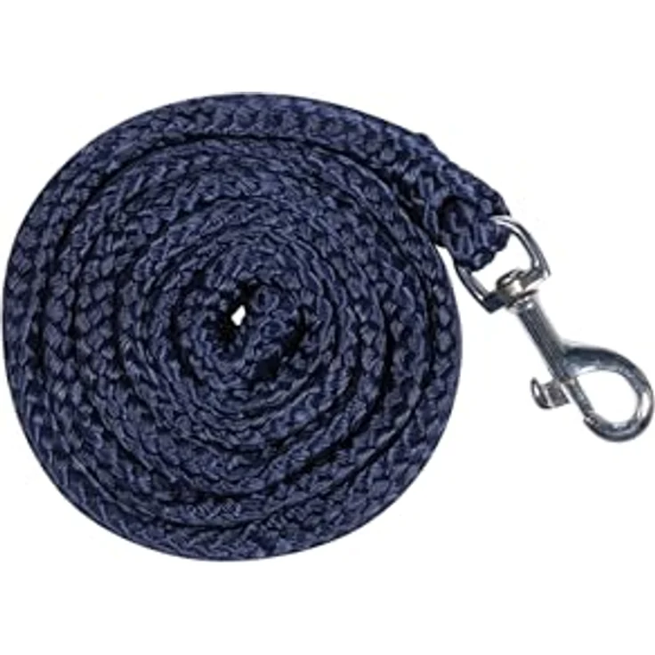 HKM Sports Equipment Hobby Horse Halfterset, Führstrick mit Karabinerhaken, navy – Bild 3