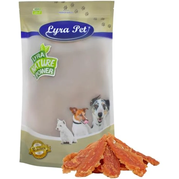 Lyra Pet® Hühnerbrust Soft 1 kg, proteinreicher Kausnack für Hunde, fettarm und gut verträglich, idealer Belohnungs- und Trainingssnack im wiederverschließbaren Beutel – Bild 1