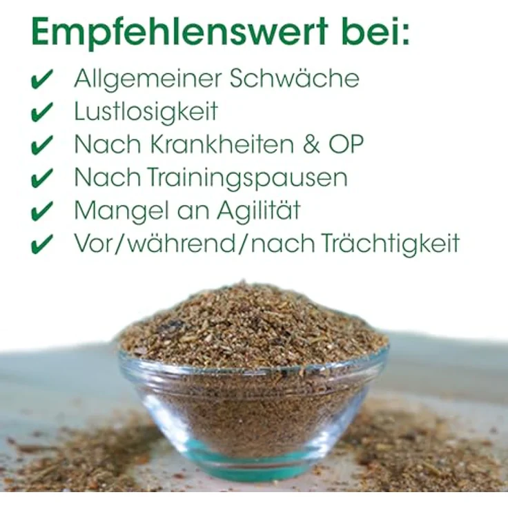 cdVet Agili-Dog, Ergänzungsfuttermittel für Hunde, 70 g - Muskelaufbau, Versorgung mit Kräutern, Vitaminen und Eisen, Unterstützung bei Lustlosigkeit, nach Krankheit, Operation und während Trächtigkeit – Bild 3