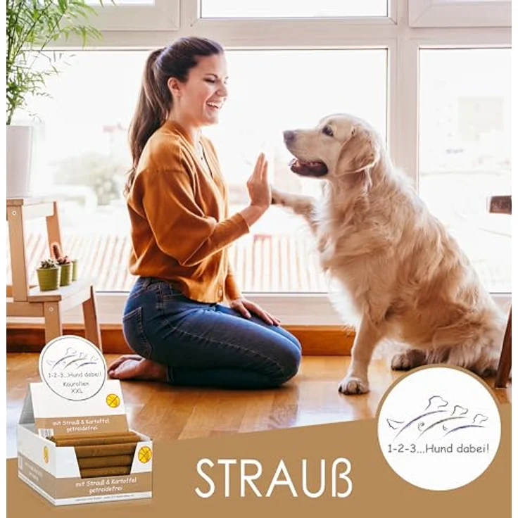 123... Hund dabei! Kaurollen XXL 50er Tray Strauß, getreidefreier Dentalkaurolle für Hunde, Zahnpflege & langanhaltender Kauspaß – Bild 2