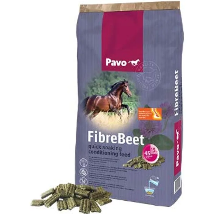 Pavo FibreBeet, Pferdefutter mit Superfasern aus SpeediBeet und Luzerne, 15 kg, niedrig im Zucker- und Stärkegehalt