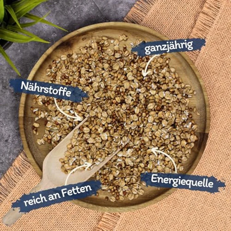 Lyra Pet® Fettfutter Basic 25 kg, Ganzjahres Wildvogelfutter für Wildvögel, kalorienreiches Streufutter, energiereich für Sommer & Winter, ideal für Körnerfresser, naturbelassen und ohne Zusatzstoffe – Bild 2