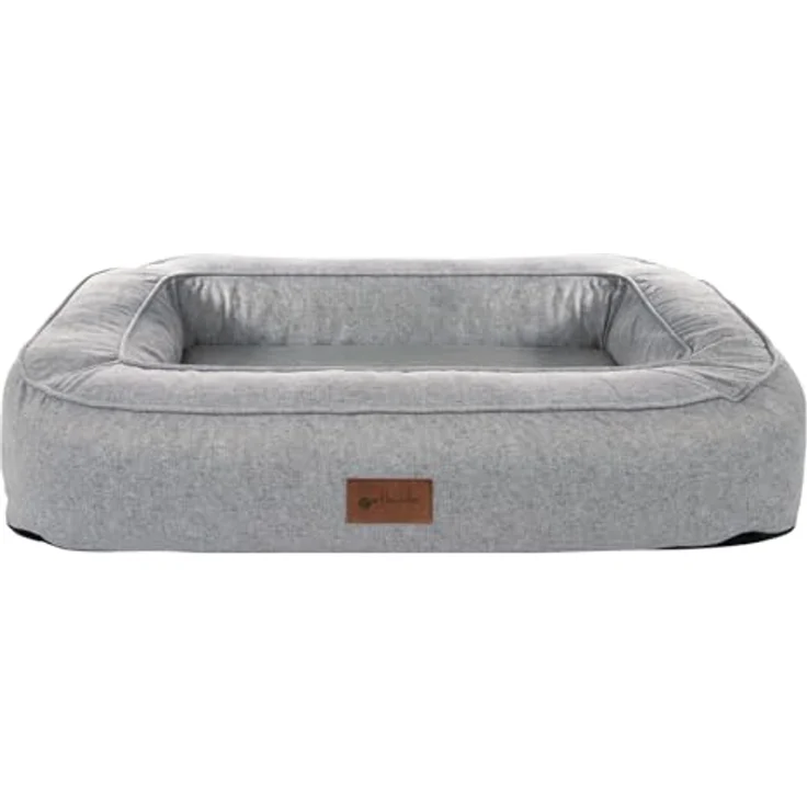 Petlando Hunde-Bett Lima Ortho, orthopädisches Hundebett in Stone, Druckentlastung, abnehmbarer Bezug, waschbar bei 30 °C, Wendekissen mit Fellimitat – Bild 2