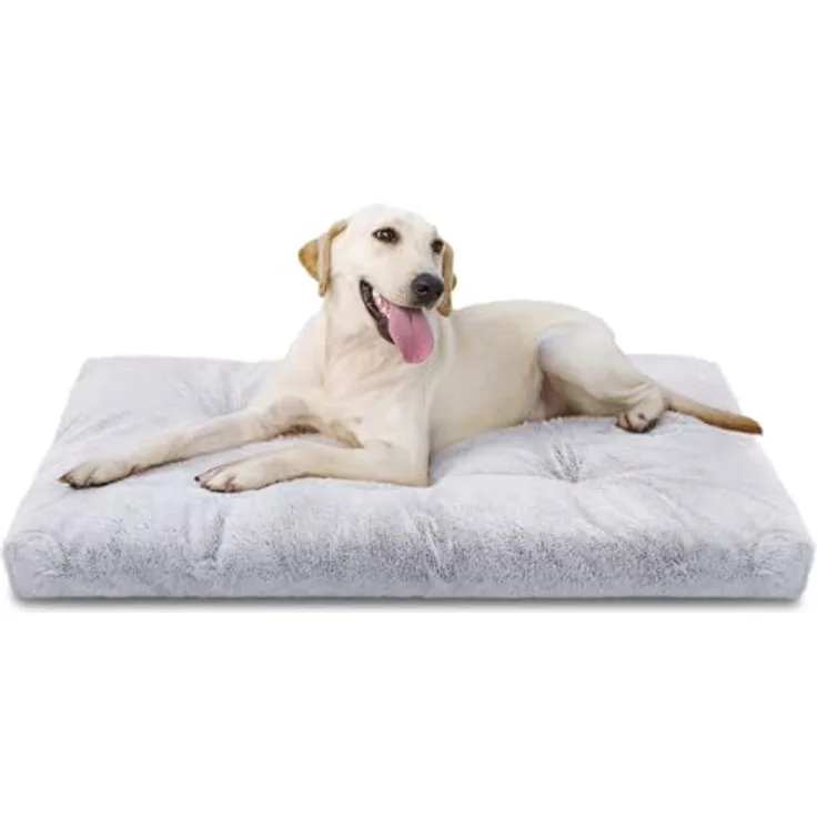 Nobleza Hundebett XL, Waschbar, Super Weiches Plüsch, Rutschfester Boden, Anti-Angst, 110x73x10 cm