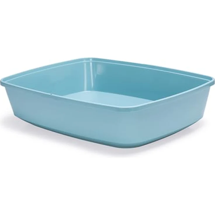 Karlie Katzentoilette Mary Loo, offene Katzentoilette aus 90% recyceltem Material, Aquarelle, L: 50 B: 38,3 H: 21,4 cm – Bild 4