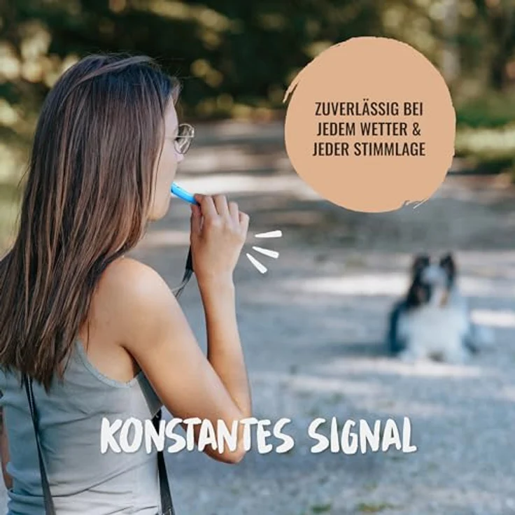Rudelkönig Hundepfeife für Rückruf, Professionelle Trainingspfeife mit genormter Frequenz und hochwertigem Pfeifenband, BPA-frei – Bild 4