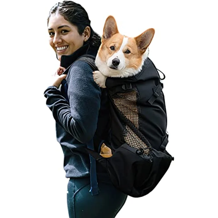 Galatée Hundetragerucksack XL, Verstellbarer, Belüfteter Hunderucksack für Reisen und Wandern, Schwarz – Bild 1