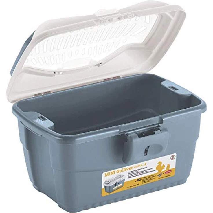 Kerbl Mini Gulliver Transportbox für Kleintiere blau 40x30x24cm 81776 – Bild 5