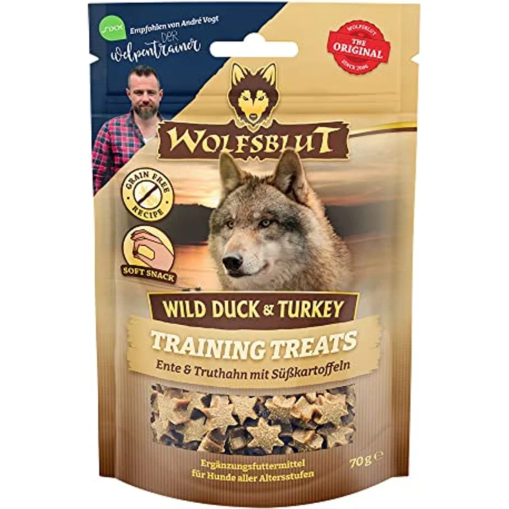 Wolfsblut Wild Duck & Turkey Training Treats, 70 g gesunde Snacks für Hunde mit Wildente und Pute – Bild 1