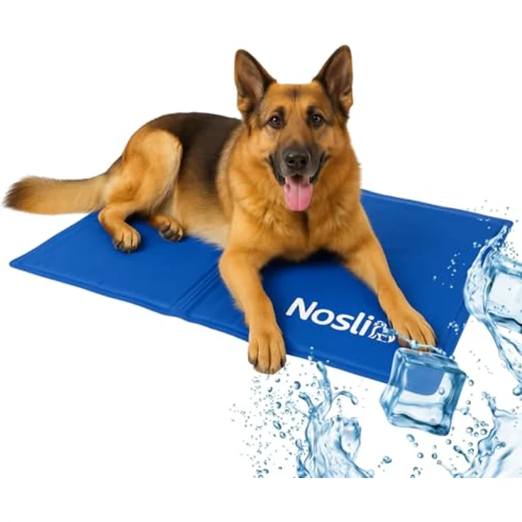 Nosli Kühlmatte XL, selbstkühlende Gel-Hundematte für Hunde, Katzen & Menschen, 76x103cm, robust & pflegeleicht, ungiftig & tierschonend – Bild 1
