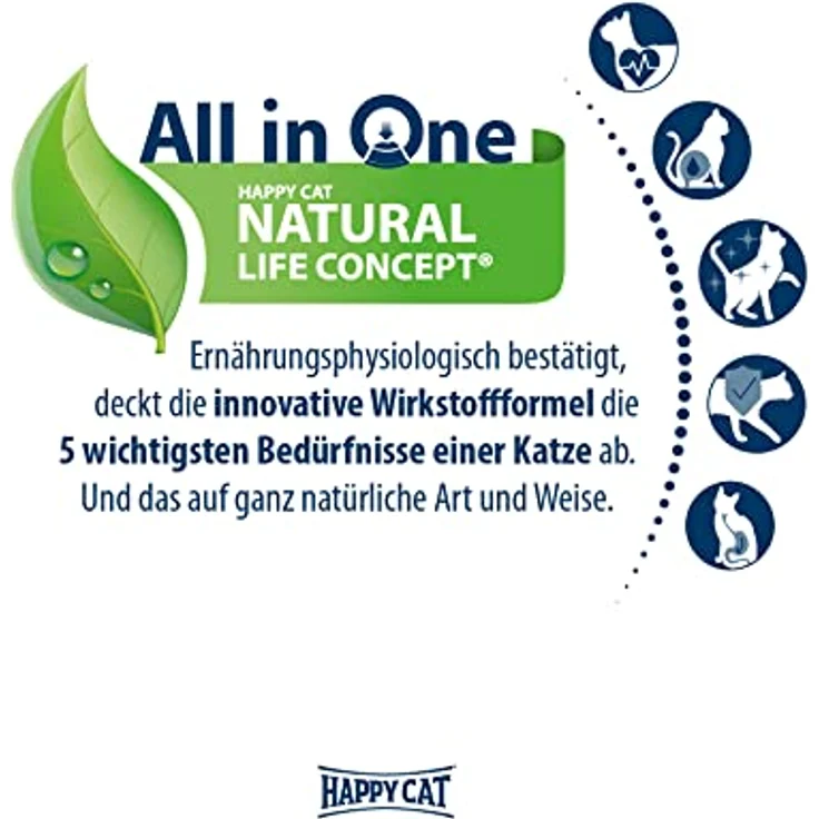 Happy Cat 70576 Sterilised Adult Voralpen Rind, Trockenfutter für sterilisierte Katzen und Kater, 10 kg, leicht verdauliche Rezeptur mit 87% tierischen Proteinen, ohne künstliche Zusätze – Bild 3